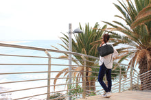 Load image into Gallery viewer, Silvie Leather crossbody bag, SHOULDER BAG with handles made of italian taupe leather