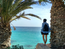 Load image into Gallery viewer, Simo BACKPACK, leather backpack, made of aniline leather, canvas and italian leather. Black color