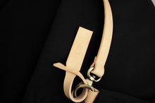 Load image into Gallery viewer, Weekend bag canvas and leather shoulder bag, black. Personalized bag with name