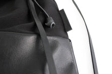 Load image into Gallery viewer, Simo BACKPACK, leather backpack, made of aniline leather, canvas and italian leather. Black color