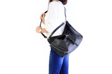 Load image into Gallery viewer, BOHO bag and CROSS BODY bag made of soft italian leather, canvas and italian leather. Mary bag