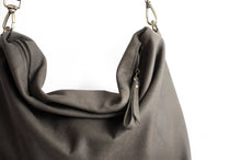 Load image into Gallery viewer, Leather crossbody bag, SHOULDER BAG made of italian Grey leather. Silvie leather crossbody bag