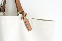 Load image into Gallery viewer, Olivia TOTE bag, Shopping bag made of canvas and italian leather, personalized with your name